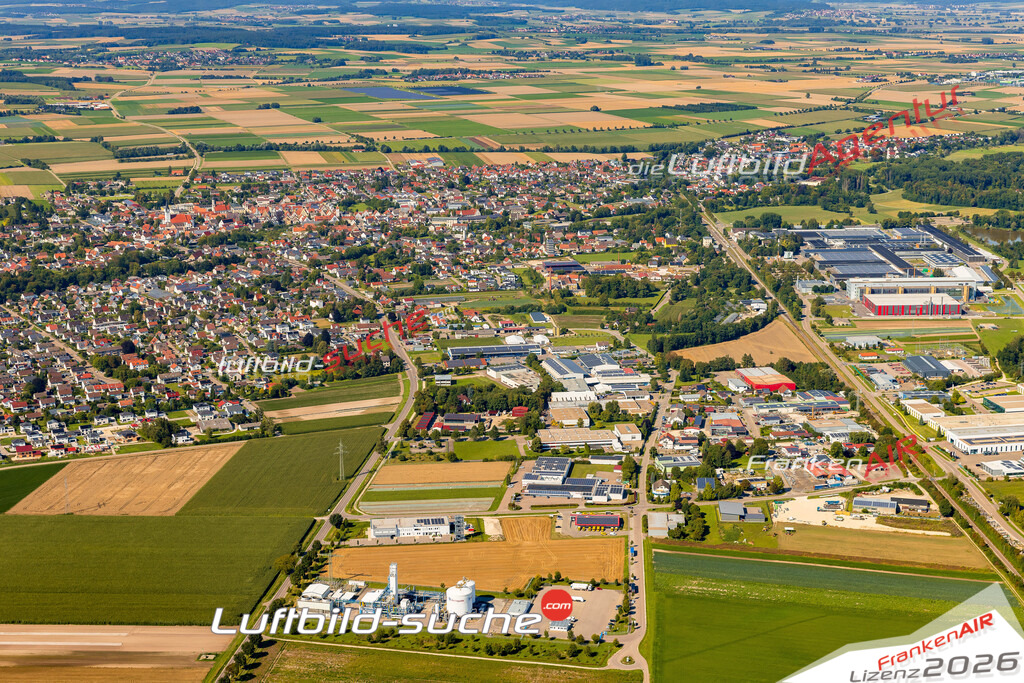 Luftaufnahme von  Gundelfingen an der Donau - Die Luftaufnahme wurde 2025 vom UL-Flugzeug heraus erstellt ( keine Drohne ) - Hochauflösende Luftaufnahme - für professionelle Ausdrucke geeignet. Die Geschenkidee !Mit Lizenz und Bildrechte bestellbar