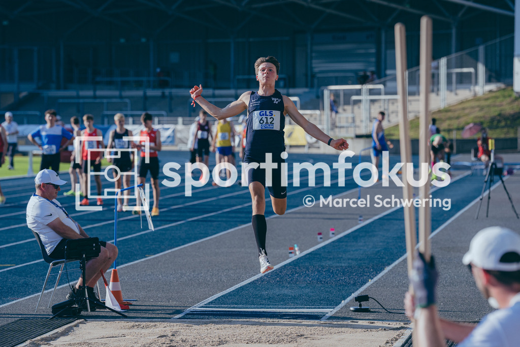 Deutsche Meisterschaften U20 / U16 2026 | Henrik Scholz, Wiesbadener LV, 612, Weitsprung, Deutsche Meisterschaften der U20 &amp; U16 2026, Lohrheidestadion Bochum-Wattenscheid, 10.07.2026. Foto: Marcel Schwering / sportimfokus - Realisiert mit Pictrs.com