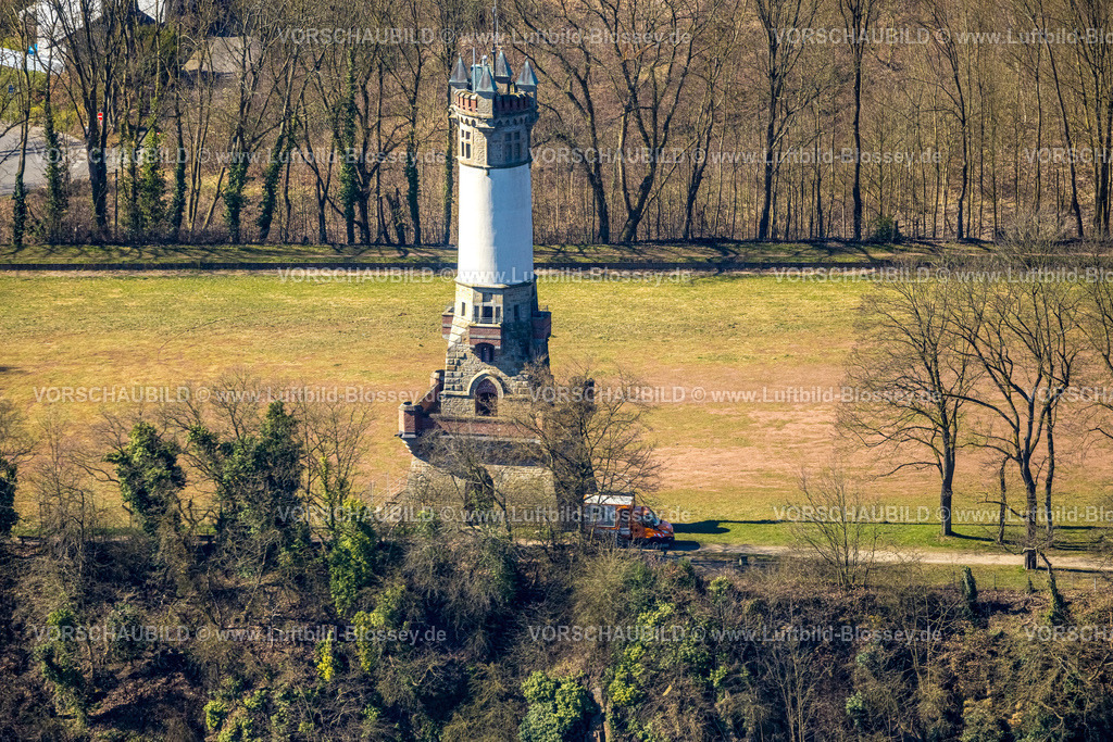Wetter250303600 | Luftbild, Harkortturm und Sportplatz, Aussichtsplattform, Wetter, Ruhrgebiet, Nordrhein-Westfalen, Deutschland