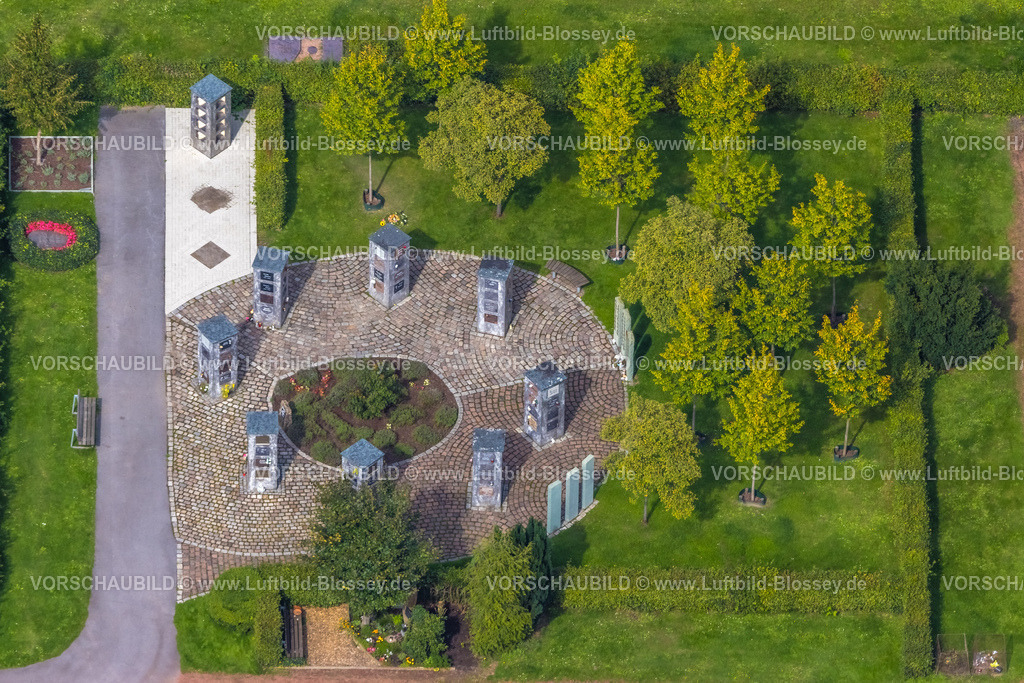 Hamm230902661 | Luftbild, Südenfriedhof mit Kolumbarium, Mitte, Hamm, Ruhrgebiet, Nordrhein-Westfalen, Deutschland