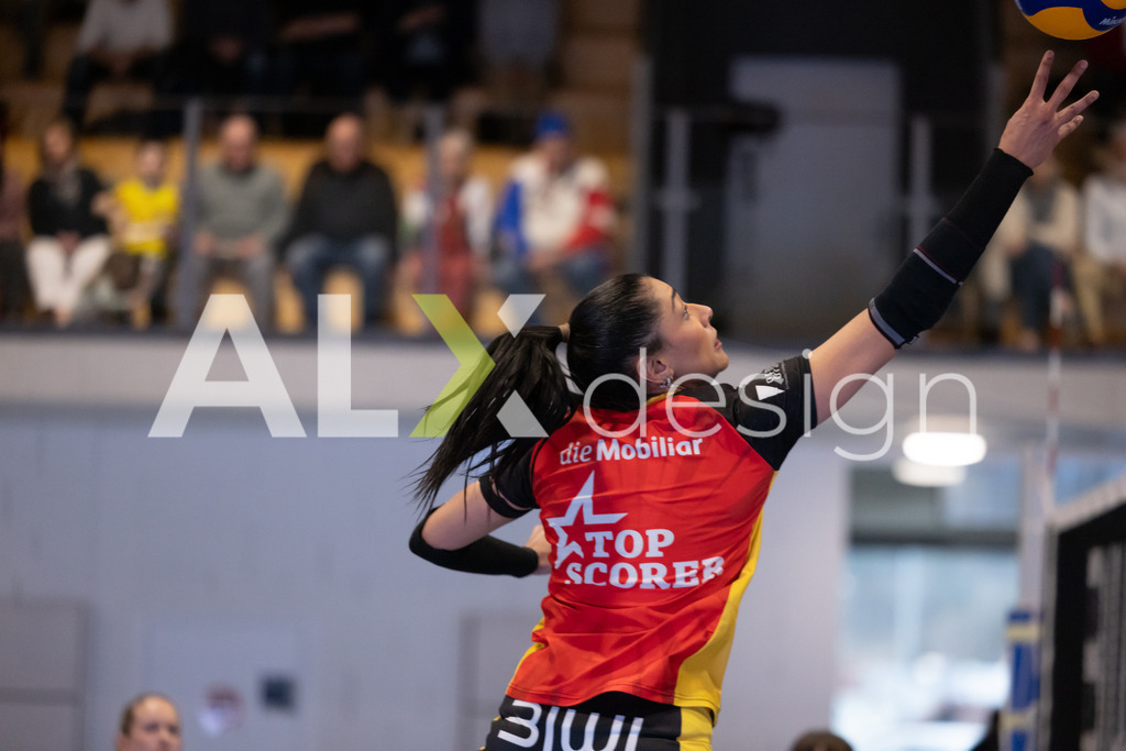 Volleyball I Frauen I Saison 2025-2026 I Volleyball NLA | Women I 1/4 Finals I  BIWI VFM - VC Kanti Schaffhausen I 01.03.2026 | 8 Letícia Bonardi (BR) (BIWI VFM) – Diagonalangriff - Realisiert mit Pictrs.com