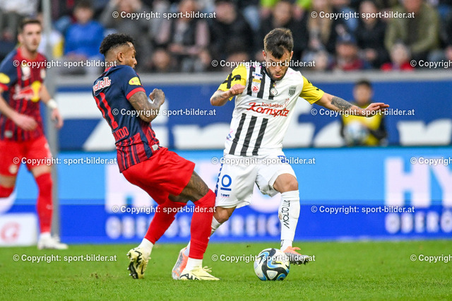 AUT, Admiral Bundesliga, LASK Linz vs FC Red Bull Salzburg | 09.03.2024, Raiffeisen Arena Linz, AUT, Admiral Bundesliga, LASK Linz vs FC Red Bull Salzburg, im Bild Sascha Horvath (Lask) vs Fernando dos Santos Pedro (RBS)


// Admiral Bundesliga Match between LASK Linz and FC Red Bull Salzburg in Linz, Austria on 2024/03/09
