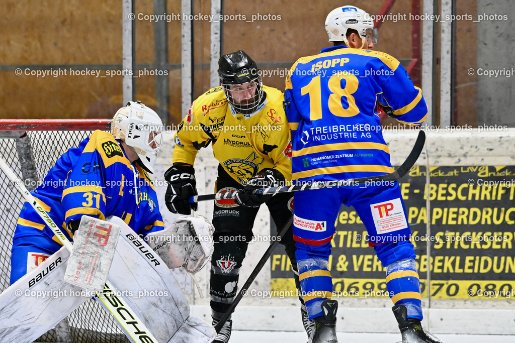 EC Spittal Hornets vs. EHC Althofen 6.1.2024 | #31 Horn Fabian, #9 Essmann Kevin, #18 Isopp Maximilian