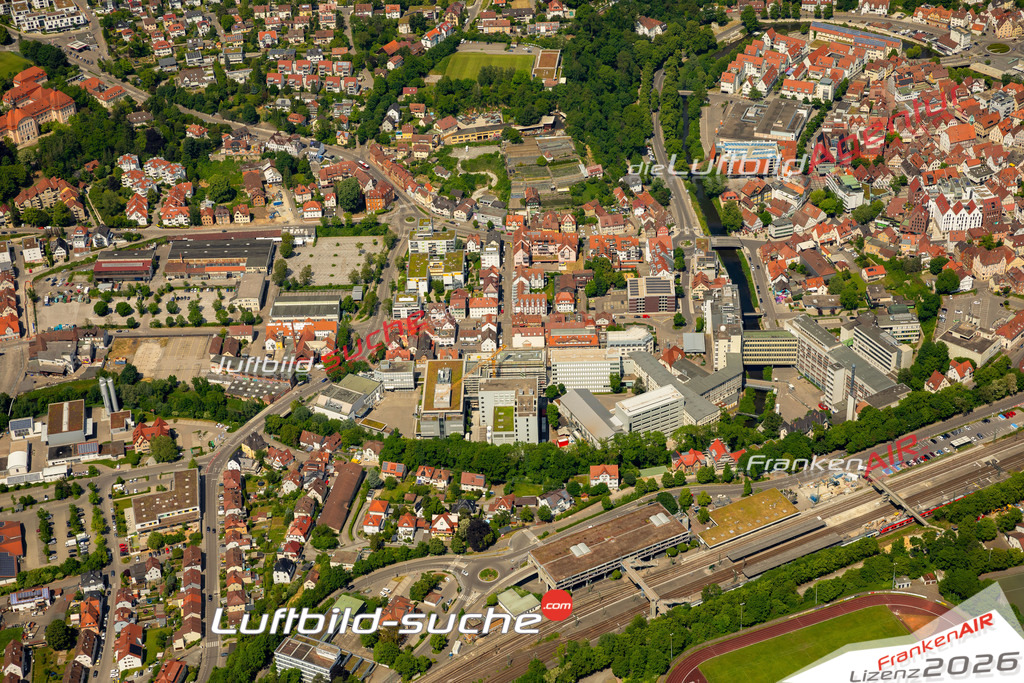 Das Luftbild zeigt  Backnang - Die Luftaufnahme wurde 2023 vom UL-Flugzeug aus erstellt ( keine Drohne ) - Hochauflösende Luftaufnahme - Für grossformatige Ausdrucke geeignet. Die Geschenkidee !Mit Lizenz und Bildrechte bestellbar