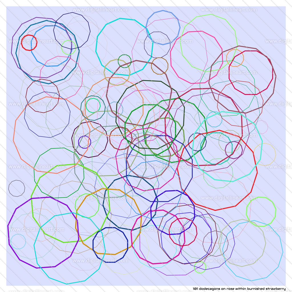 101-dodecagons-rose-within-burnished-strawberry | digitallineart - Realisiert mit Pictrs.com