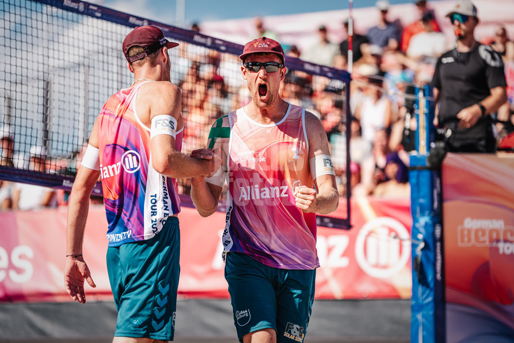 Beachvolleyball | Männer  | Allianz German Beach Tour 2024 | Tourstop Kühlungsborn | 10.08.2024 | Yannick Harms jubelt