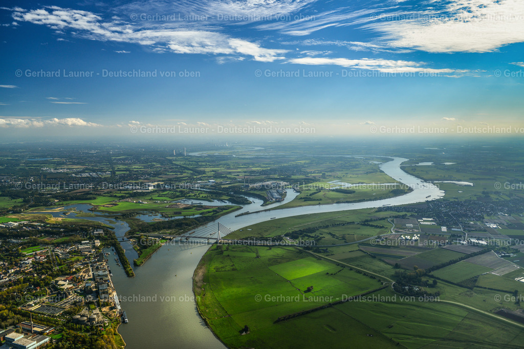 3491696 | Rhein bei Wesel mit der Lippe- und Weser-Datteln-Kanal- Mündung