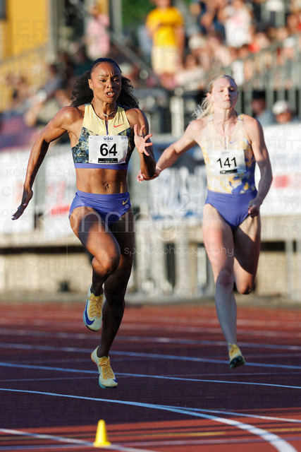 PUMA Fast Arms, Fast Legs; Wetzlar, 10.07.2026 | WETZLAR, GERMANY - JULY 10, 2026 : Imani Lansiquot (Great Britain &amp; N.I.) competing in the 100m A-final during the athletics meeting PUMA Fast Arms, Fast Legs at Stadion Wetzlar on July 10, 2026 in Wetzlar, Germany.