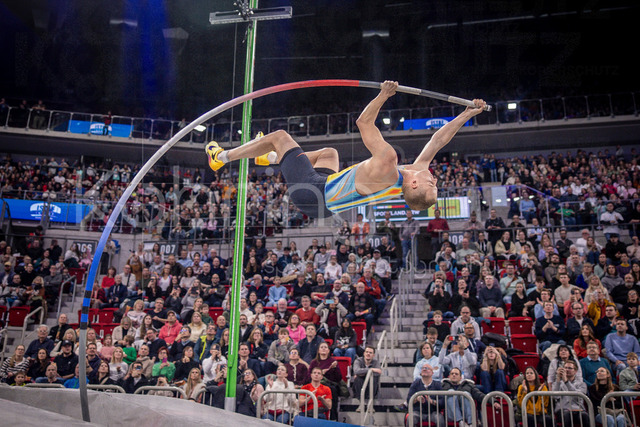 ISTAF Indoor; Duesseldorf, 24.01.2026 | DUESSELDORF, GERMANY - JANUARY 24:  Pole vaulter Sam Kendricks (USA) during the ISTAF Indoor Dusseldorf at PSD Bank Dome on January 24, 2026 in Duesseldorf, Germany. 