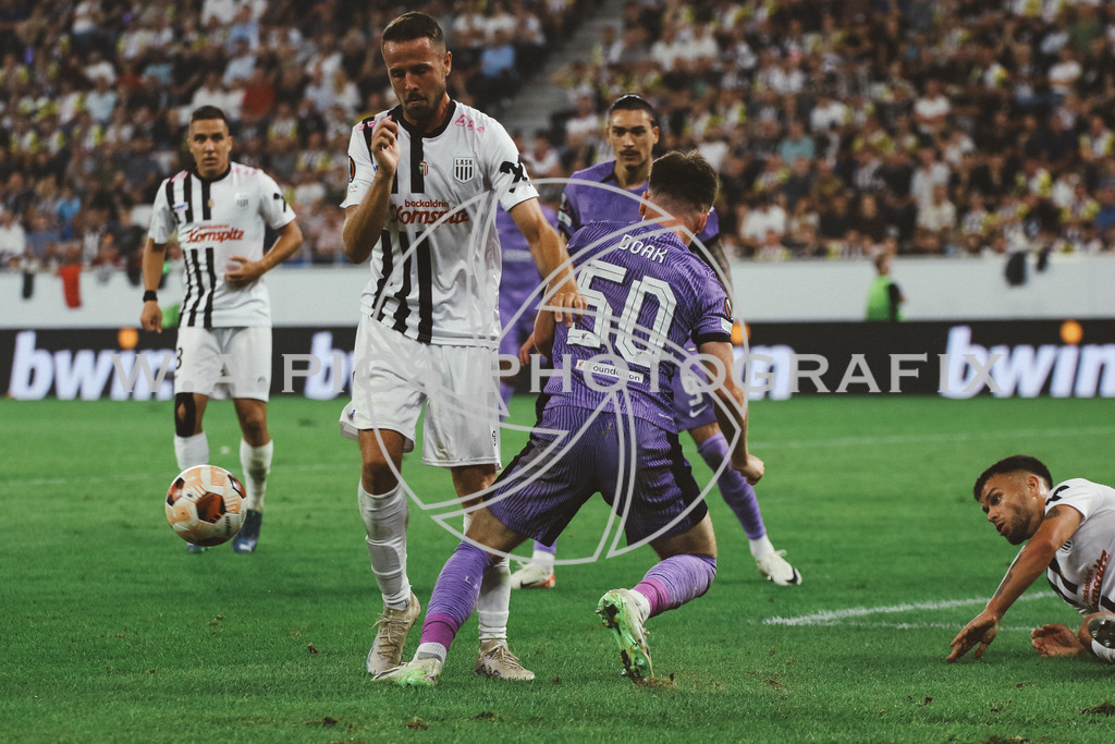 LASK Linz - FC Liverpool | LINZ,AUSTRIA,21.SEPT.23 - UEFA Europa League, LASK Linz - FC Liverpool, Image shows: Rene Renner (LASK).
Photo: Sportmediapics.com/ Andreas Willdoner