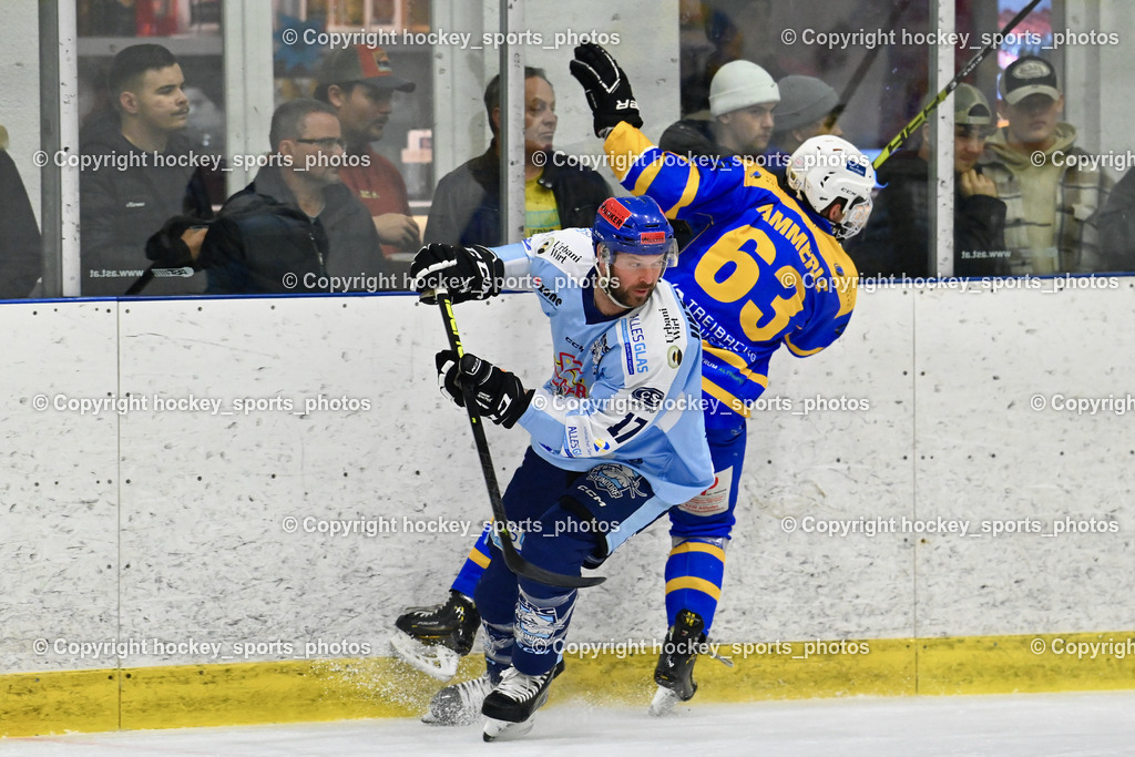 EHC Althofen vs. ESC Steindorf 6.3.2024 | #17 Untersteiner Stefan ESC Steindorf,#63 Hammerle Simon EHC Althofen, EHC Althofen vs. ESC Steindorf 6.3.2024, EHC Althofen vs. ESC Steindorf am 06.03.2024 in Althofen (Stadthalle Althofen ), Austria, (Photo by Bernd Stefan)