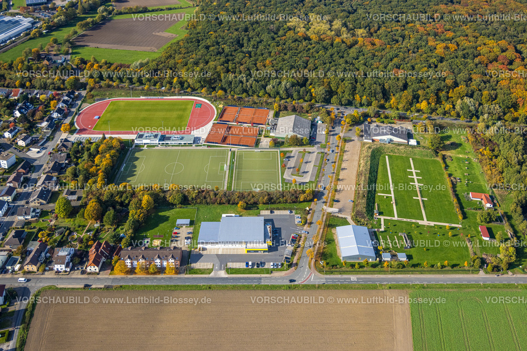 Hamm221003367 | Luftbild, HSC-Sportanlage, HSC 08 Hammer Sportclub, Fußballplätze, Tennisplätze, Bogensportzentrum, Rhynern, Hamm, Ruhrgebiet, Nordrhein-Westfalen, Deutschland