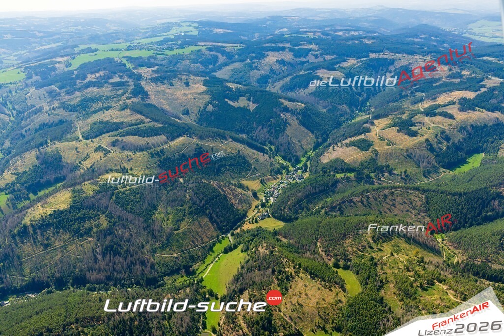 Luftaufnahme  Probstzella - Die Luftaufnahme wurde 2025 vom UL-Flugzeug heraus erstellt ( ohne Drohne ) - Hochauflösende Luftaufnahme - für professionelle Ausdrucke geeignet. Die Geschenkidee !Mit Lizenz und Bildrechte bestellbar