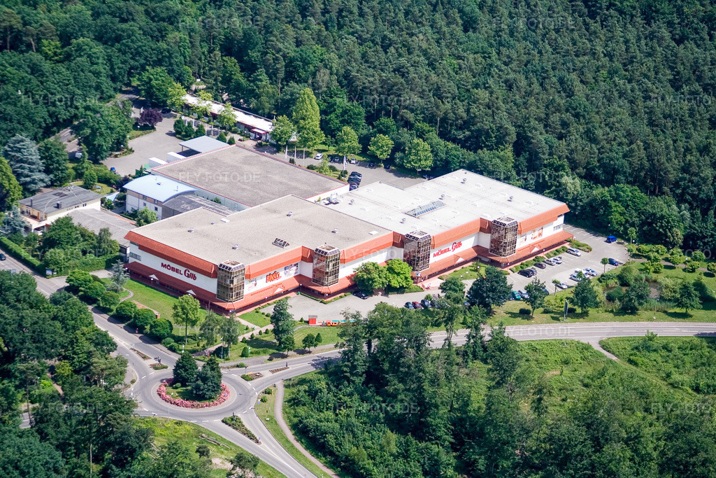 Luftbild: Herxheim, Möbel Gilb in Herxheim bei Landau im Bundesland Rheinland-Pfalz in Deutschland. Foto: IMG_11289.jpg vom 14.06.2008 durch Werner Riehm/FLY-FOTO.de