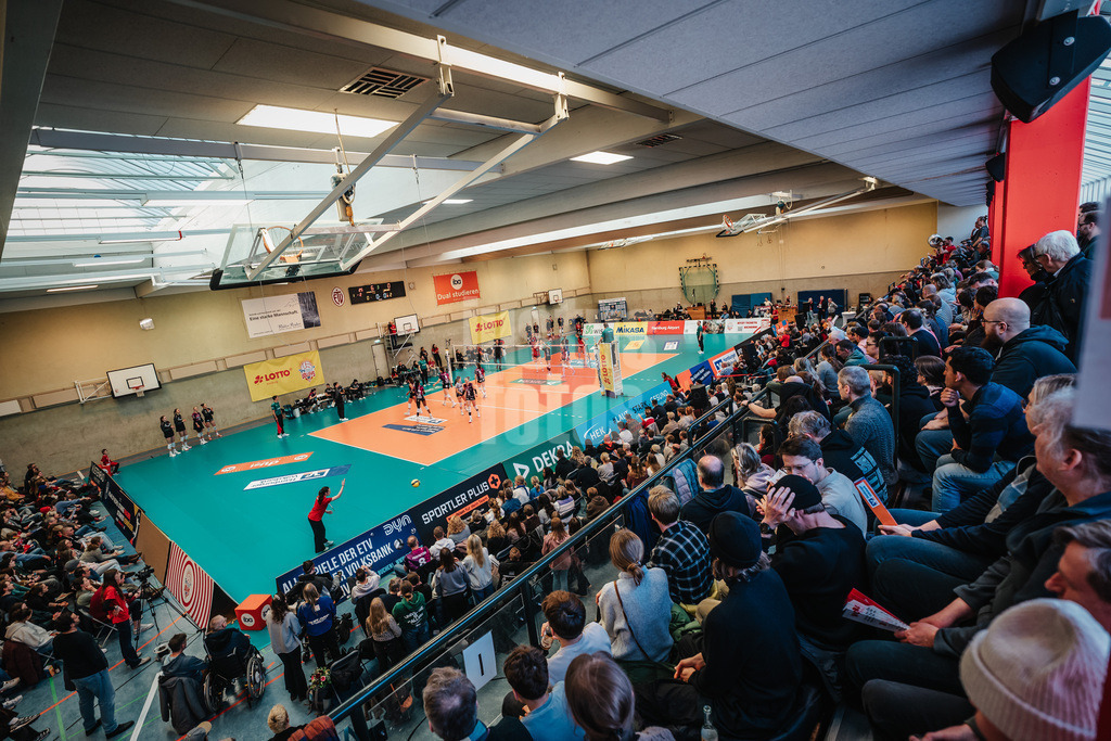 Volleyball | Frauen | Saison 2025/2026 | Volleyball Bundesliga | ETV Hamburger Volksbank Volleys vs. Schwarz-Weiß Erfurt | 15.02.2026 | Die ausverkaufte Halle Hoheluft