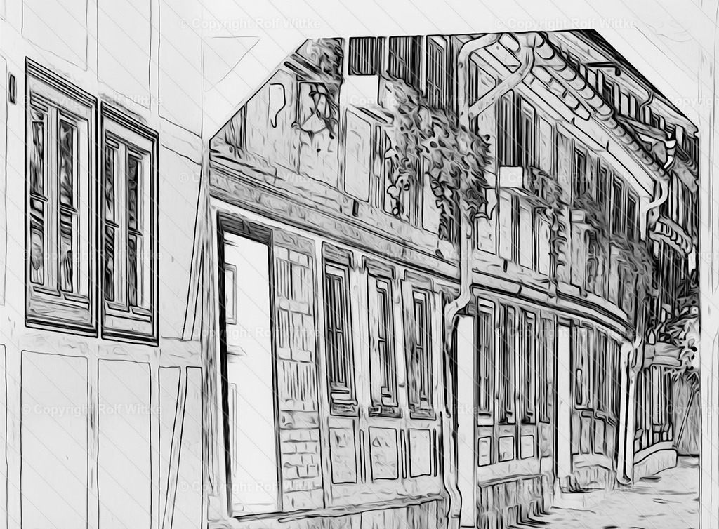 gassen1 | Monschau Gassen in abstrakter Darstellung - Realisiert mit Pictrs.com