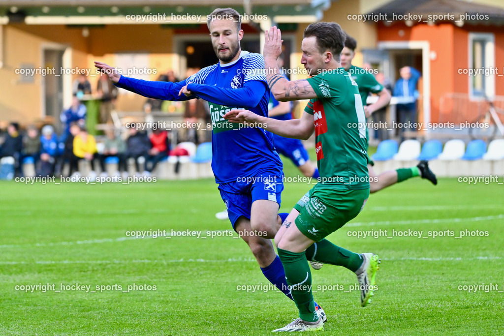 Dellach Gail vs. Rapid Lienz | #7 Benedikt Kaltenhofer Dellach Gail, #11 Benjamin Josef Michael Martin Bürgler Rapid Lienz, Dellach Gail vs. Rapid Lienz, Dellach Gail vs. Rapid Lienz am 26.04.2024 in Dellach (Sportplatz Dellach Gail), Austria, (Photo by Bernd Stefan)