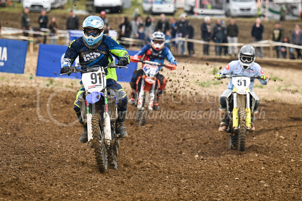 Motocross Schlatt bei Winterthur - 30. April 2023 | #91 Stieger Andi aus Hofstetten ZH (CH) auf Yamaha in der Kategorie Senioren am Motocross Schlatt bei Winterthur, 30. April 2023. 
Instagram: @mx_schlatt | @mc_wila | @sam_schweiz
Bild: Sportfotografie Markus Aeschimann | www.markus-aeschimann.ch - Realisiert mit Pictrs.com