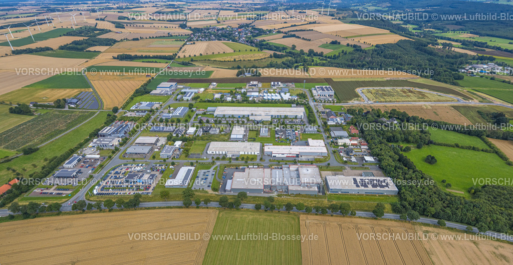Warstein240713571Belecke | Luftbild, Industriepark Gewerbegebiet-Nord, Wiesen und Felder, Belecke, Warstein, Sauerland, Nordrhein-Westfalen, Deutschland