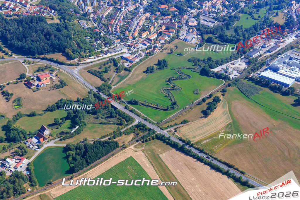 Luftbild von  Feuchtwangen - Luftaufnahme wurde 2016 von https://frankenair.de mittels Flugzeug (keine Drohne) erstellt - die Geschenkidee