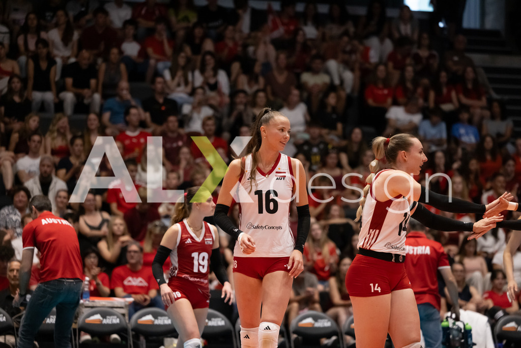 Austria v Switzerland - CEV European League Women | KRIENS, SWITZERLAND - JUNE 14: ANAMARIJA GALIC of Austria during the CEV European League match between Austria and Switzerland at Pilatus Arena on June 14, 2026 in Kriens, Switzerland. - Realisiert mit Pictrs.com