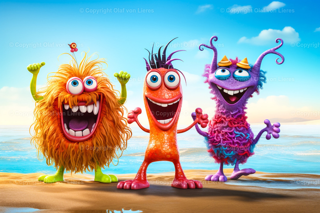 lustige Monster | lachende komische Monster
