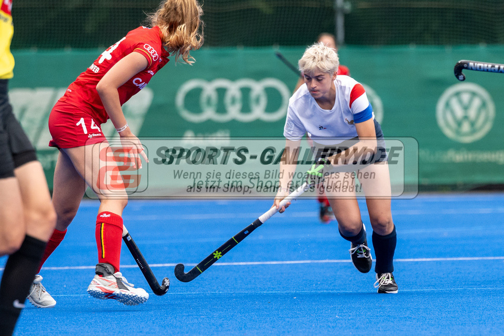 SFE_20230713_0001 | EuroHockey EM U18 Girls France vs Belgium am 13.07.2023 in Krefeld (Gerd-Wellen-Hockeyanlage), Photo: Stephan Fehrmann 2023 (Sports-Gallery)