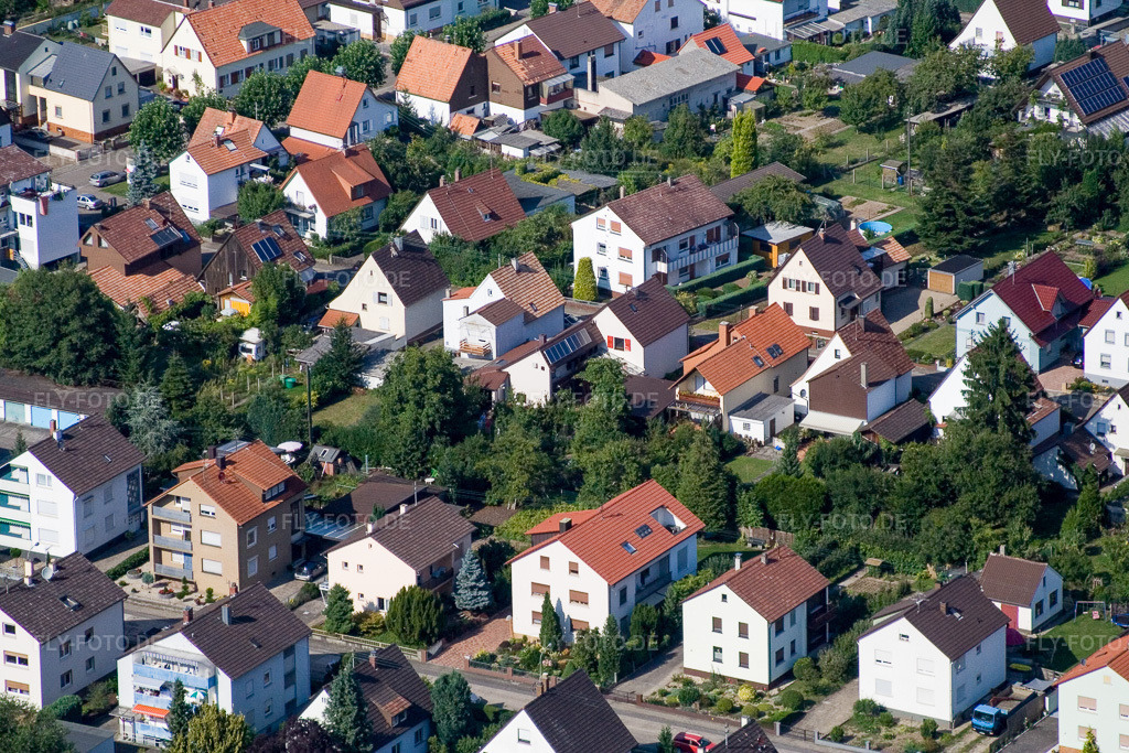 Luftbild: Elsässer Straße in Kandel im Bundesland Rheinland-Pfalz in Deutschland. Foto: IMG_12551.jpg vom 17.08.2008 durch Werner Riehm/FLY-FOTO.de