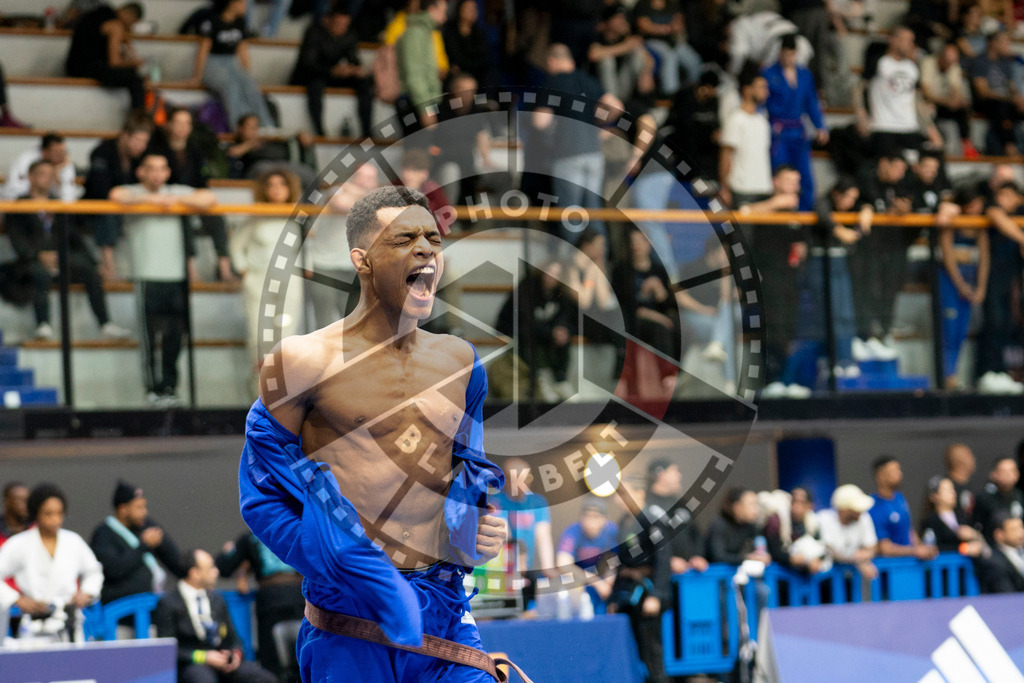 20240124PBB03160 | Fighters compete during the second day of the IBJJF European Championship in Paris, France, on January 24, 2024.