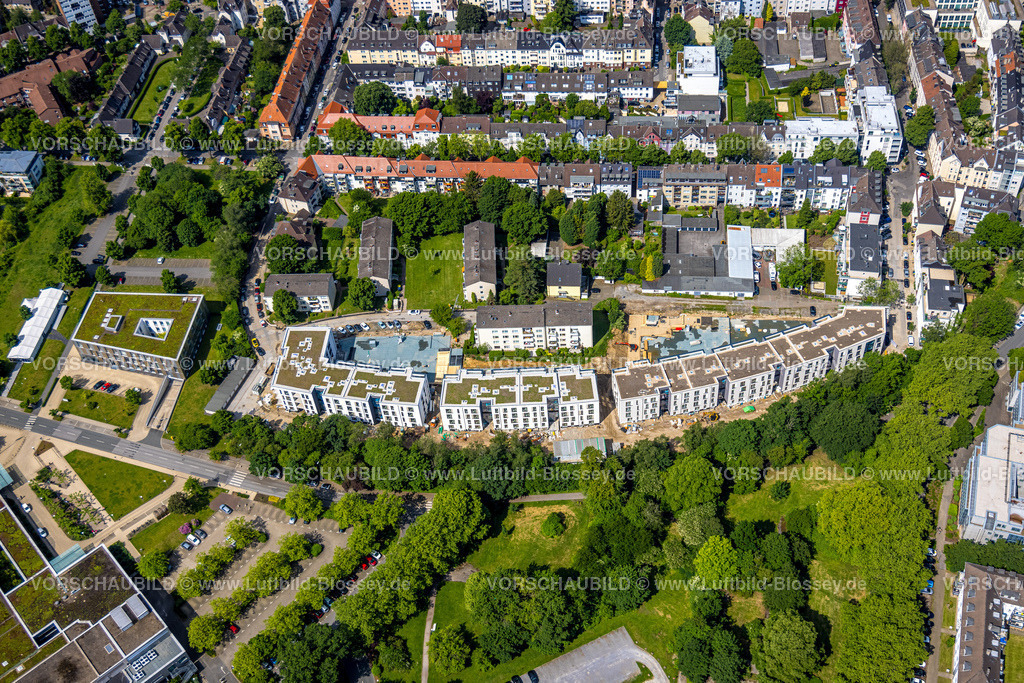 Essen220502452 | Luftbild, Baustelle und Neubau RüBogen in der Gummertstraße Essen-Rüttenscheid, Essen, Ruhrgebiet, Nordrhein-Westfalen, Deutschland