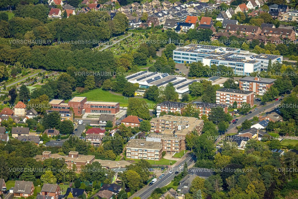 Beckum230804551 | Luftbild, Berufskolleg und Fachhochschule, Neubau Jobcenter, Beckum, Münsterland, Nordrhein-Westfalen, Deutschland