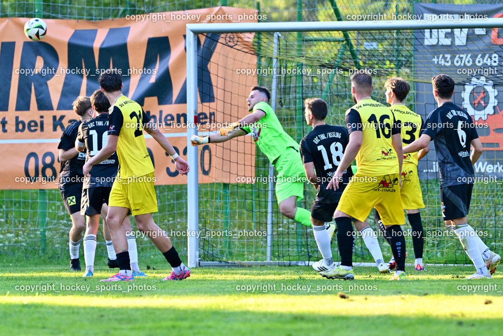 SV Arnoldstein vs. URC Thal Assling | #16 Luka Tolic SV Arnoldstein, #6 David Bürgler Thal Assling, #13 Fabian Ortner SV Arnoldstein, #18 Matej Palcic Thal Assling, #1 Moritz Zimmermann SV Arnoldstein, #21 Michael Fellner SV Arnoldstein, SV Arnoldstein vs. URC Thal Assling, SV Arnoldstein vs. URC Thal Assling am 09.08.2025 in Arnoldstein (Waldparkstadion Arnoldstein), Austria, (Photo by Bernd Stefan)