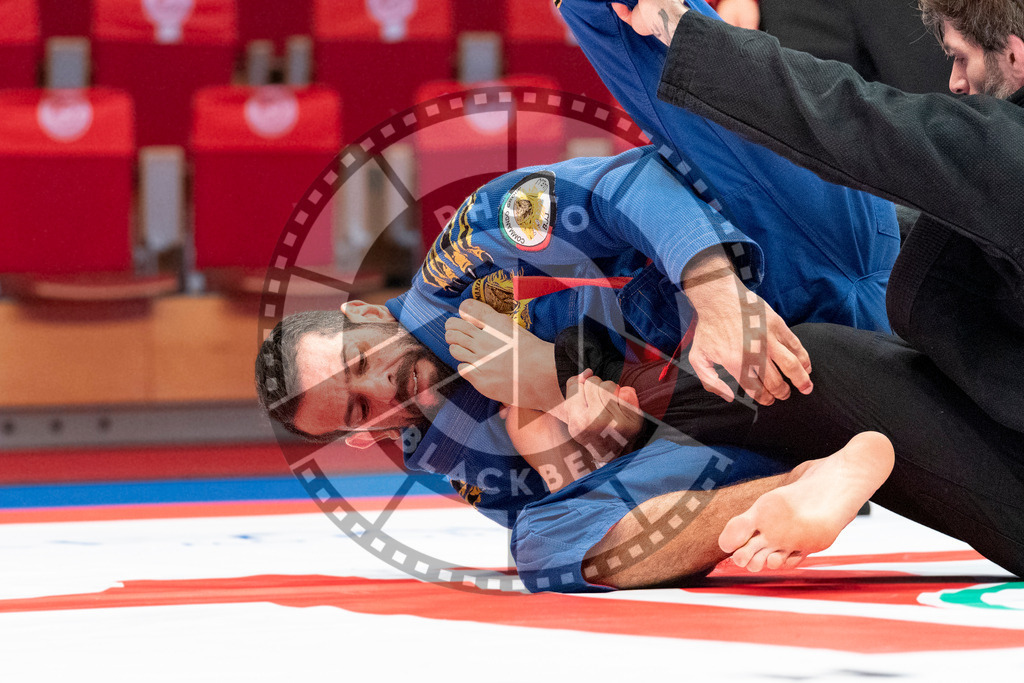 20231107PBB4117 | Fighters compete during the AJP World Master Championship in the Mubadala Arena in Abu Dhabi, Arab United Emirates, on November 7, 2023.