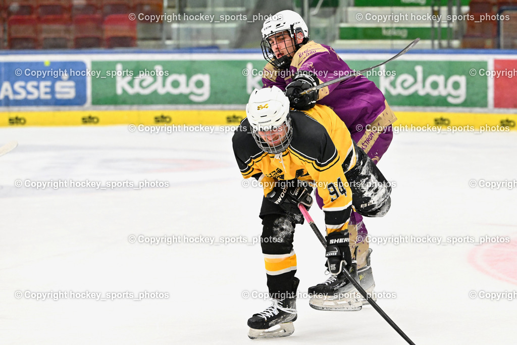 EC Kellerberg vs. EC Arnoldstein | #94 Agnola Filippo EC Arnoldstein, #37 Pirker Luca EC Kellerberg, EC Kellerberg vs. EC Arnoldstein, EC Kellerberg vs. EC Arnoldstein am 27.01.2026 in Villach (Stadthalle Villach), Austria, (Photo by Bernd Stefan)