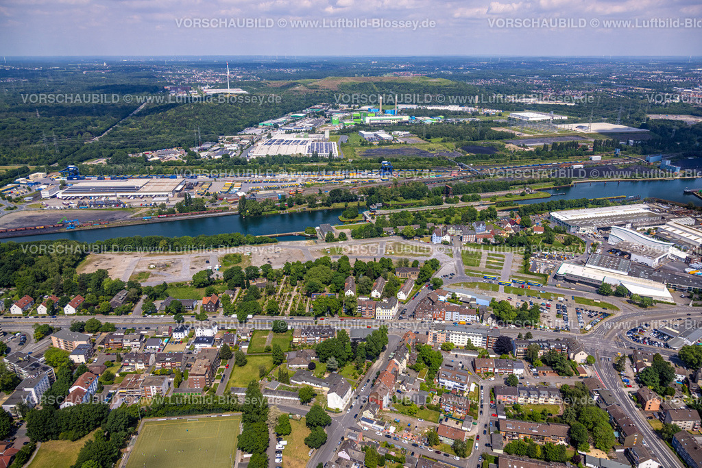 Herne220502764 | Luftbild, Hafen Herne mit Fläche der ehem. Zeche Unser Fritz Schacht 5, Rhein-Herne-Kanal, Unser Fritz, Herne, Ruhrgebiet, Nordrhein-Westfalen, Deutschland