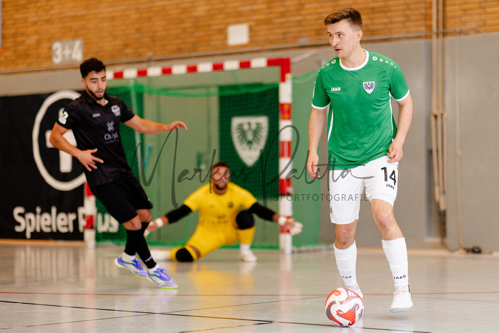 Futsal-Bundesliga, Saison 2025/2026, 4. Spieltag: SC Preußen Münster - SV Pars Neu-Isenburg | Futsal-Bundesliga, Saison 2025/2026, 4. Spieltag, SC Preußen Münster empfängt SV Pars Neu-Isenburg in der Universitäts-Sporthalle in Münster. Foto: sportfotografie.ms | Markus Paletta - Realisiert mit Pictrs.com
