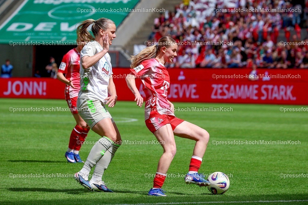 xsscx02052601075 | 02.05.2026, xsscx, Frauen Fussball, 1. FC Köln - Werder Bremen, 1. Fussball Bundesliga, 24. Spieltag, RheinEnergie-Stadion, Saison 2025 2026 Carlotta Imping (1. FC Köln #14) DFB regulations prohibit any use of photographs as image sequences and or quasi-video. Photo: xSandraxScherningxPressefotoKochx