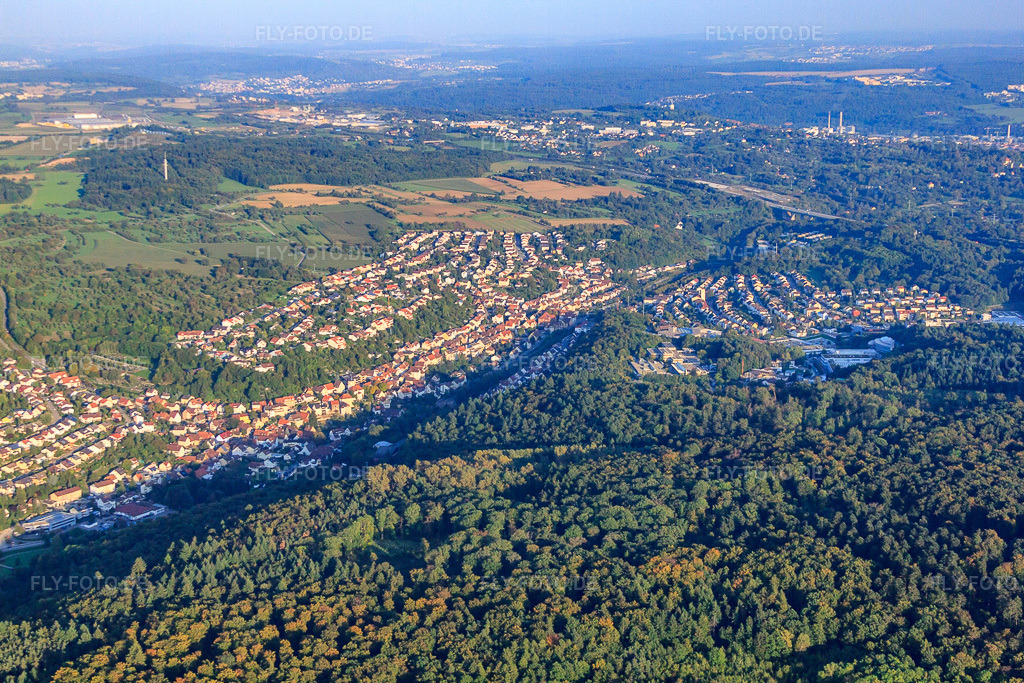 Luftbild: Ortsteil von Westen in Ispringen im Bundesland Baden-Württemberg in Deutschland. Foto: IMG_59849.jpg vom 24.09.2013 durch Werner Riehm/FLY-FOTO.de