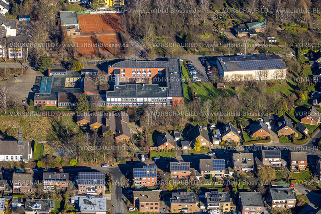 Selm230205360Bork | Luftbild, Sekundarschule Förderzentrum Nord, Kindergarten St. Trinitatis, Bork, Selm, Münsterland, Nordrhein-Westfalen, Deutschland