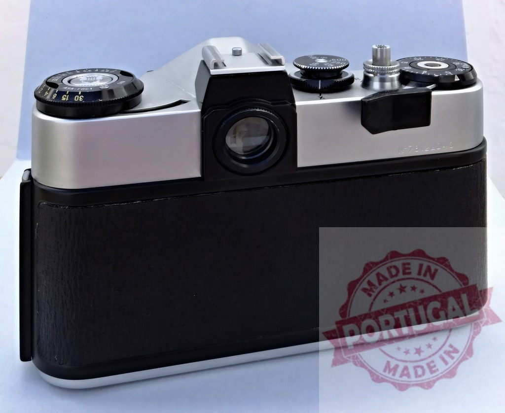 Zenit film camera detail showing vintage photography technology | Zenit film SLR camera body showcasing retro photography equipment - Realized with Pictrs.com