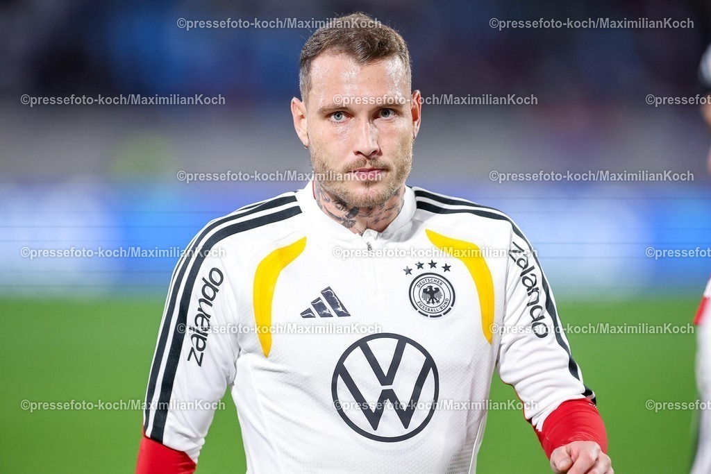 DFB14112501051 | 14.11.2025, Fußball, Länderspiel, WM-Qualifikation Europa, Deutschland - Luxemburg, Stade de Luxembourg (Croix de Gasperich, Luxemburg), 9. Spieltag, Saison 2025 2026: David Raum (GER #22)  Regulations prohibit any use of photographs as image sequences and or quasi-video.