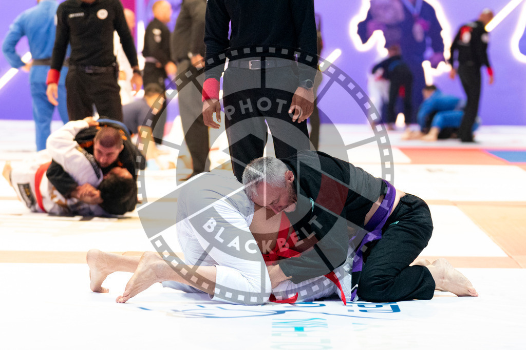 20231106PBB1002 | Fighters compete during the AJP World Master Championship in the Mubadala Arena in Abu Dhabi, Arab United Emirates, on November 6, 2023.