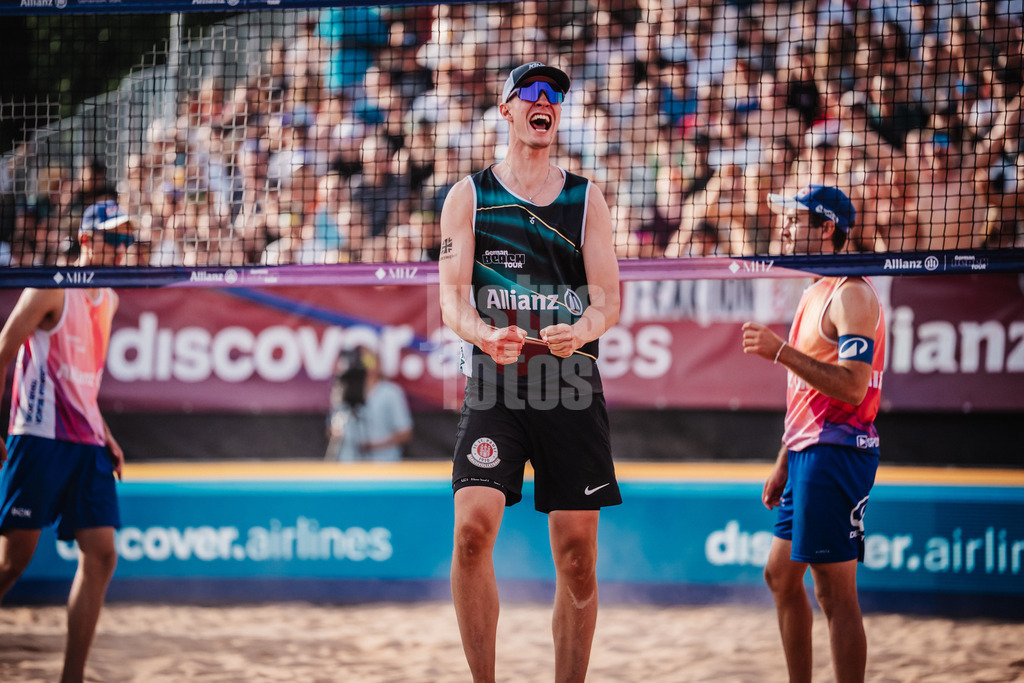 Beachvolleyball | Männer | Allianz German Beach Tour 2025 | Tourstop München | 12.07.2025 | Robin Sowa jubelt