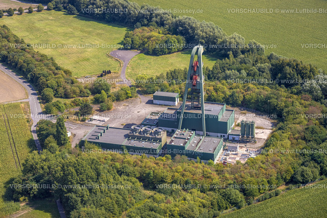 Hamm220809316HerringenPelkum | Luftbild, Schacht Lerche mit Förderturm, An der Barbecke, Pelkum, Hamm, Ruhrgebiet, Nordrhein-Westfalen, Deutschland