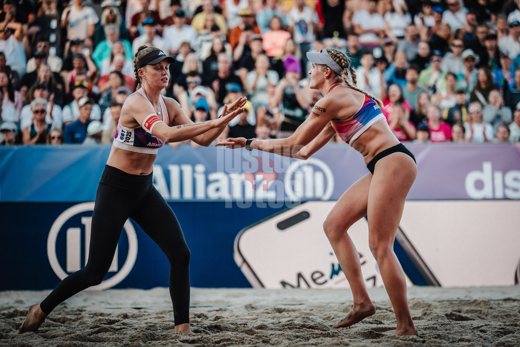 Beachvolleyball | Frauen | Deutsche Meisterschaften 2025 Timmendorfer Strand | 06.09.2025 | v.l. Lea Kunst und Melanie Paul