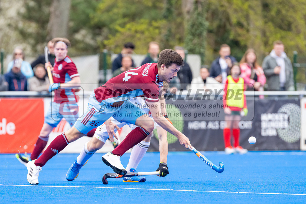 HK_20230415_106858 | 1. Bundesliga Herren Crefelder HTC - UHC Hamburg am 14.4.2023 Crefelder HTC, Krefeld , Schwieren Tim Peter ( UHC Hamburg #24 )