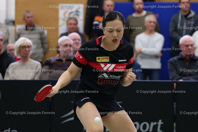 2025.03.01 TT Langstadt-weiheim_4642 Kopie | 2025.03.01  Tischtennis  Damen 1. Bundesliga TSV 1909 Langstadt - TTC 1946 Weinheim v.l., Yuan Wan (TTC 1946 Weinheim Tischtennis Damen 1.Bundesliga) jubelt - Realisiert mit Pictrs.com