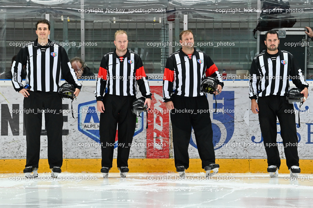HDD Jesenice vs. EC Bregenzerwald 30.9.2022 | TELESKLAV Fabio, BULOVEC Miha, FAJDIGA Aleš, SCHWEIGHOFER Mark, Referees