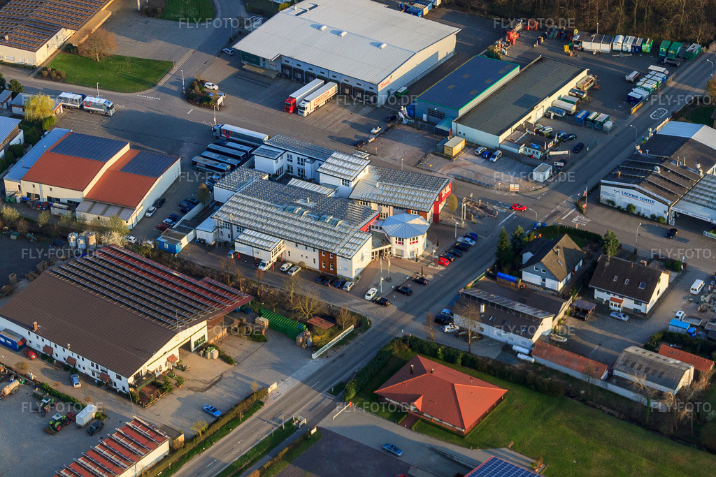 Luftbild: Industriegebiet Am Gäxwald mit REHA med in Herxheim bei Landau im Bundesland Rheinland-Pfalz in Deutschland. Foto: IMG_38906.jpg vom 25.03.2011 durch Werner Riehm/FLY-FOTO.deReha Med Gesundheitspark