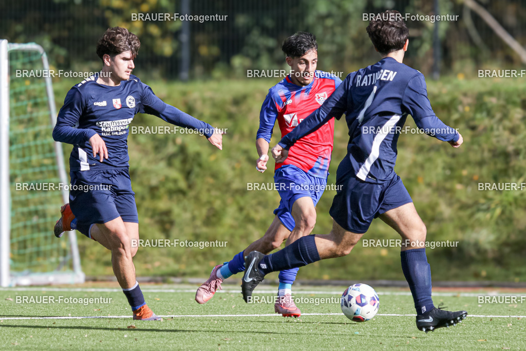 02.11.2025: A-Jugend-Niederrheinliga KFC Uerdingen - RSV Ratingen | Krefeld, Deutschland, 02.11.2025: Mustafa Dogani (KFC Uerdingen) in Aktion während des A-Jugend Niederrheinliga Spiels zwischen KFC Uerdingen  - RSV Ratingen am 02.11. 2025 am Löschenhofweg in Krefeld, Deutschland. (Foto Ralph Görtz / Brauer-Fotoagentur)